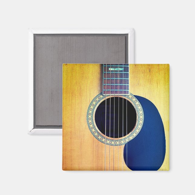 Dreadnought Acoustic 6-String Guitar Artist Design Magnet (Vorderseite/Rückseite)