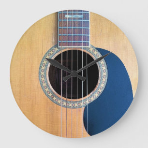 Dreadnought Acoustic Guitar Große Wanduhr