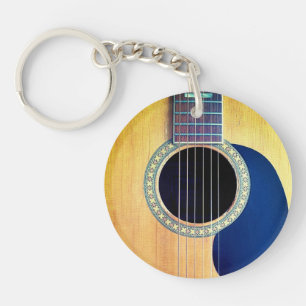Dreadnought-Akustikgitarre 6-String Künstler-Desig Schlüsselanhänger
