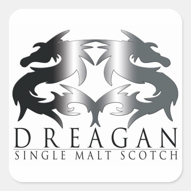 Dreagan Quadratischer Aufkleber (Vorderseite)