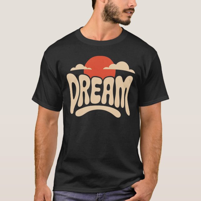 Dream Aesthetic Typography T-Shirt with Sunset (Vorderseite)