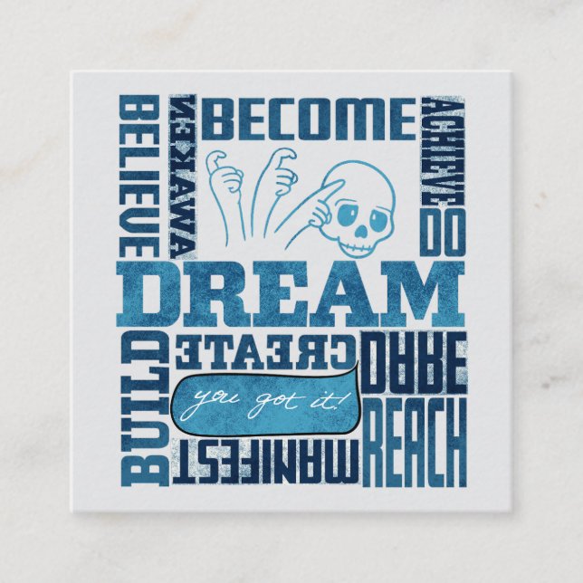 Dream - ASL Design Quadratische Visitenkarte (Vorderseite)