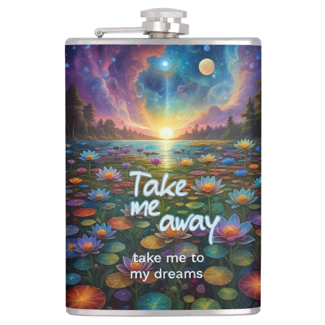 Dream Away Flachmann (Vorderseite)
