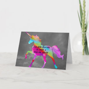 Dream Away Unicorn Karte