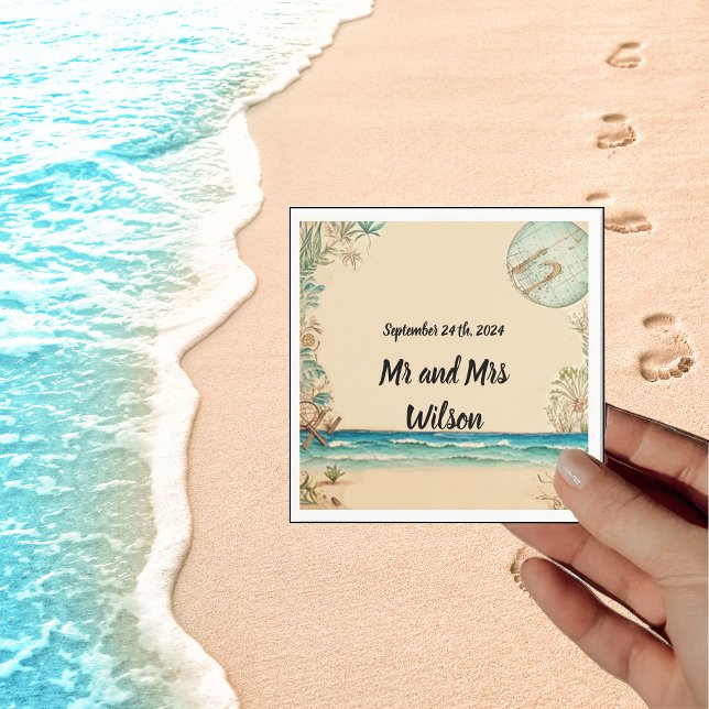Dream Beach Hochzeitscocktail Napkins Serviette (Von Creator hochgeladen)