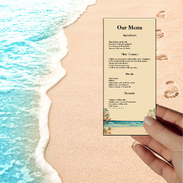 Dream Beach Hochzeitsessen Menükarte