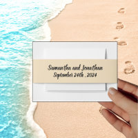 Dream Beach Hochzeitsfeier Einladung Bauchband