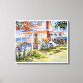 Dream Beach Hütte 20x16 & Border Canvas Print Leinwanddruck