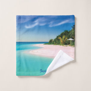 Dream Beach (personalisierter Name)  Waschlappen