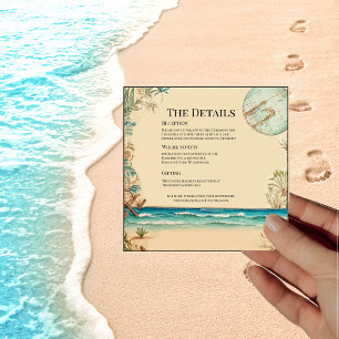 Dream Beach Thema Hochzeit Details Karte