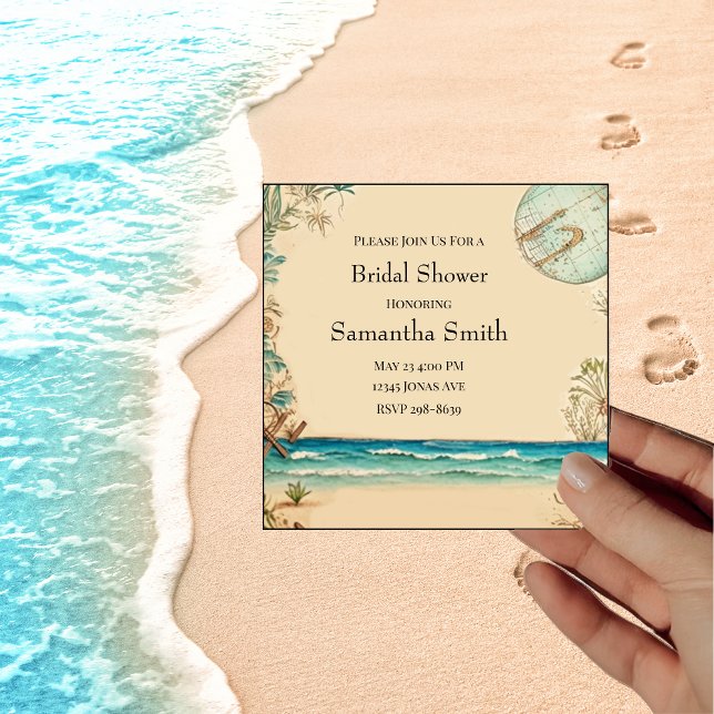 Dream Beach Themed Wedding Brautparty Einladung (Von Creator hochgeladen)