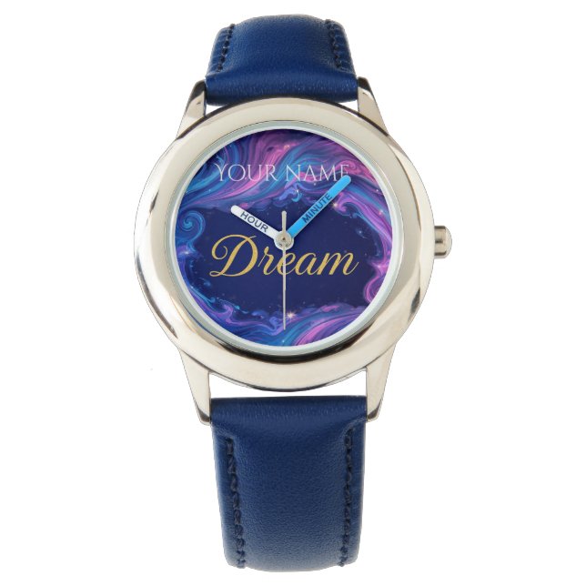 Dream big - beautifully designed Personalized  Armbanduhr (Vorderseite)