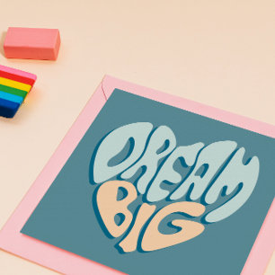 Dream Big: Blue Heart of Success Feiertagskarte