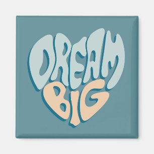 Dream Big: Blue Heart of Success Magnet