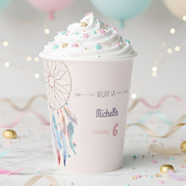 Dream Big Boho Dreamcatcher Geburtstag Pappbecher