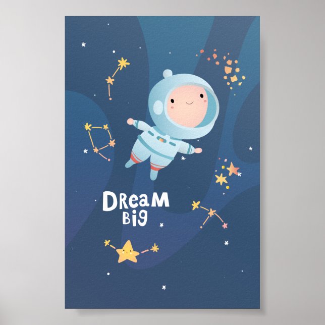 Dream Big Boy Astronaut Poster (Vorne)