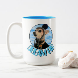 "Dream Big" Carlos B.Hund Zweifarbige Tasse