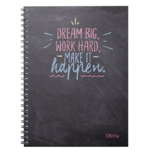 Dream Big Chalkboard Notizblock
