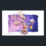 DREAM BIG CHRISTMAS REINDEER von Jeff Willis Art Rechteckiger Aufkleber<br><div class="desc">Dieses glückliche Rentier lebt große Träume. Große Geweihe = Großes Herz <3 Erleben Sie Ihren Urlaub mit diesem glücklichen Rentier. Hör niemals auf zu träumen!</div>