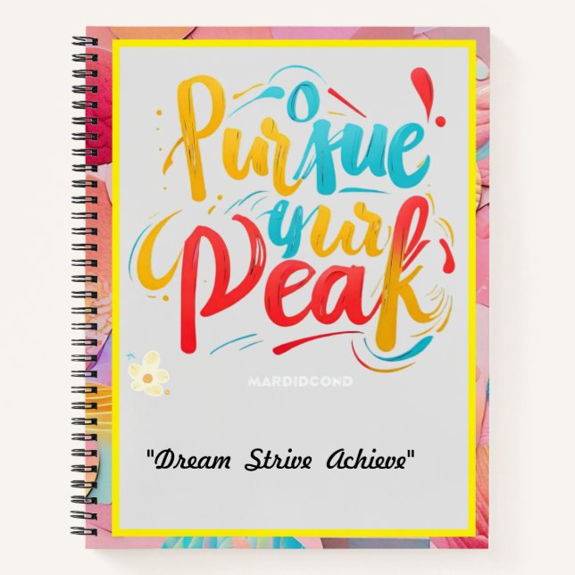 "Dream Big, Climb High" Notizbuch (Vorderseite)