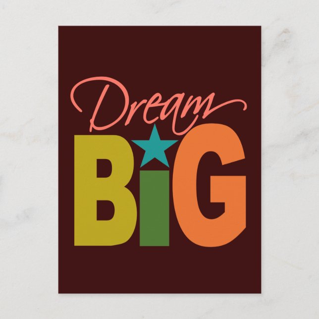 Dream BIG Custom Postcard Postkarte (Vorderseite)