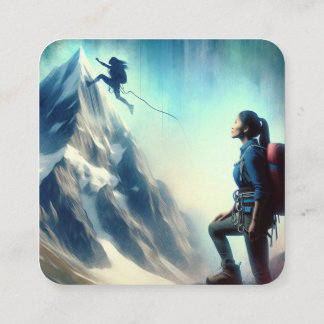 "Dream Big, Dare to Versag"-Aufkleber Quadratische Visitenkarte