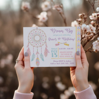 Dream Big Dream Catcher Geburtstag Einladung