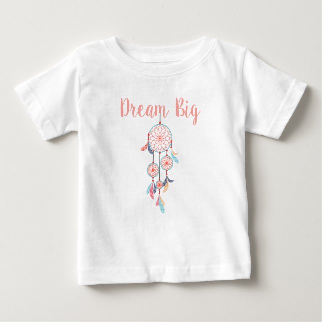 Dream Big Dreamcatcher Bohemisch Dream Catcher Baby T-shirt (Vorderseite)