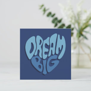 Dream Big: Dunkles Leerzeichen-blaues Zitat Feiertagskarte