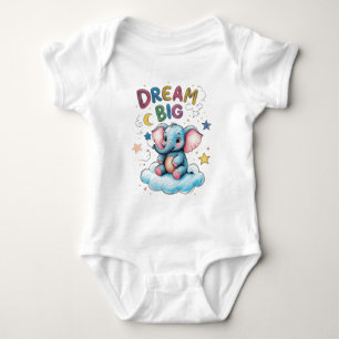 Dream Big Elephant Baby Outfit Baby Strampler