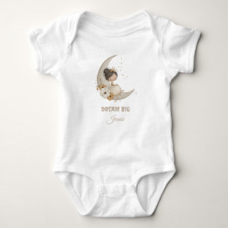 Dream Big Fairy Moon Child - Personalisierter Name Baby Strampler