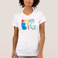 DREAM BIG farbige Regenbogentypografie fett hell