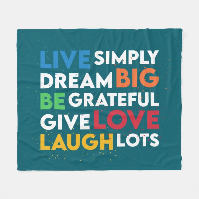 Dream Big Fleecedecke (Vorderseite (Horizontal))