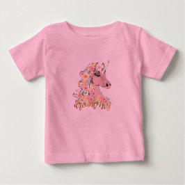 Dream Big Floral Unicorn Baby T-shirt