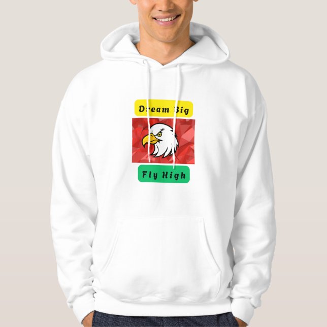 Dream Big Fly High Logo mit Eagle Hoodie (Vorderseite)