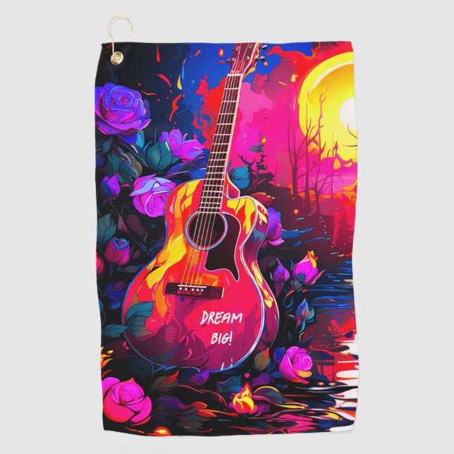 Dream Big Golfhandtuch (Vorderseite)