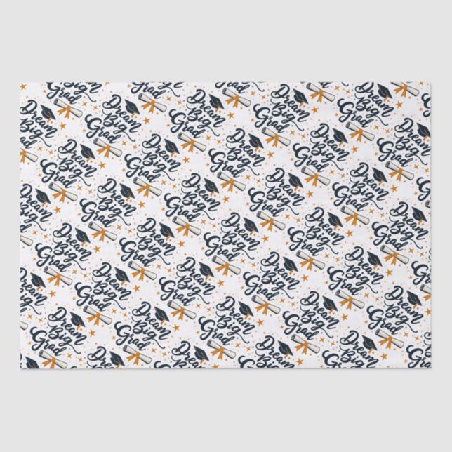 Dream Big Grad Seidenpapier (Vorderseite)