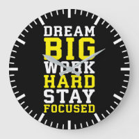 Dream Big, hart arbeiten, Schwerpunkte setzen - Gy