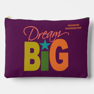Dream BIG individuelle Name Zubehörtasche