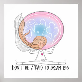 Dream Big - Inspiration Hand Gezeichnet Poster