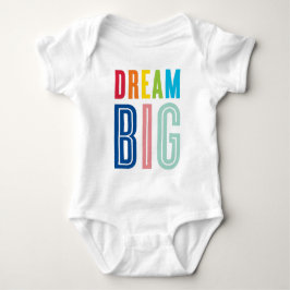 DREAM BIG LITTLE ONE coole Typografie in leuchtend Baby Strampler