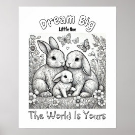 Dream Big, Little One - Ein farbiges Buchposter Poster