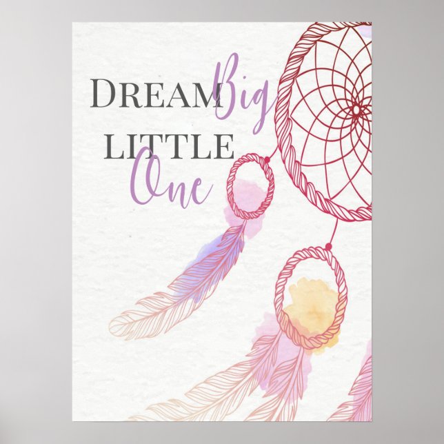 "Dream Big Little One" Kinderraum-Poster Poster (Vorne)