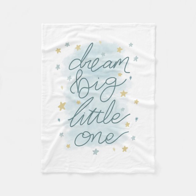 Dream Big Little One Pastel Stars Fleecedecke (Vorderseite)