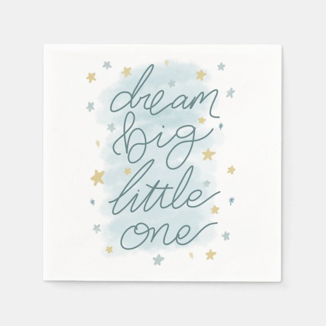 Dream Big Little One Pastel Stars Serviette (Vorderseite)