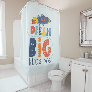 Dream Big Little One Rocket Duschvorhang