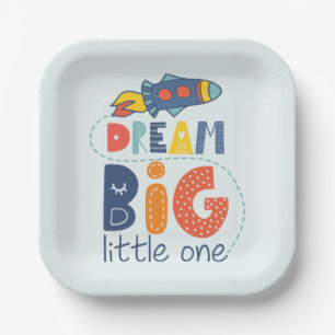 Dream Big Little One Rocket Pappteller