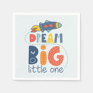 Dream Big Little One Rocket Serviette
