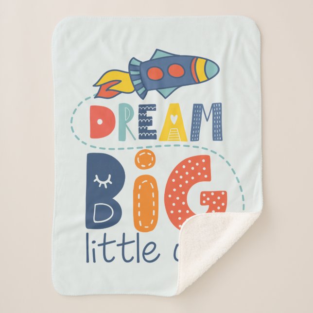 Dream Big Little One Rocket Sherpadecke (Vorderseite)