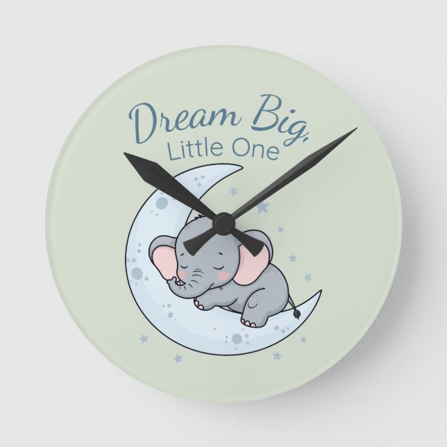 Dream Big, Little One Runde Wanduhr (Vorderseite)